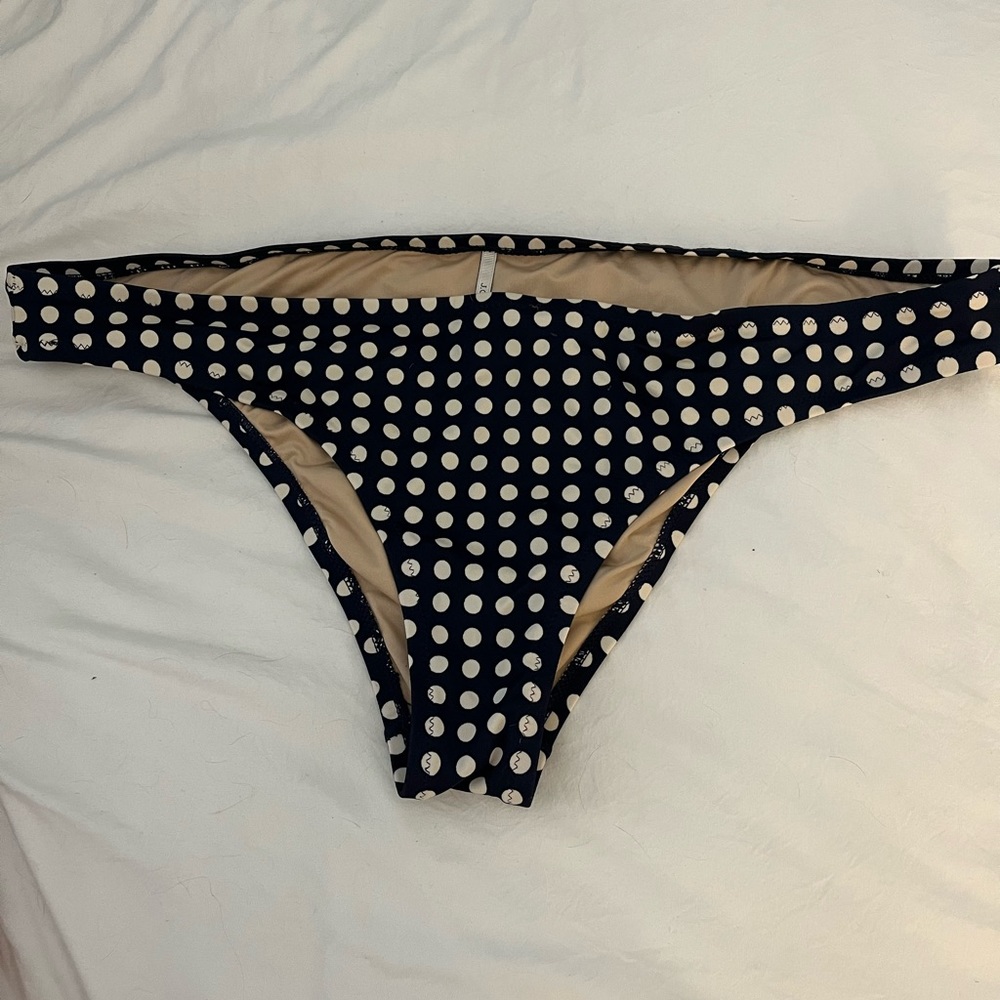 J.Crew Polkadot Navy Bikini Bottom